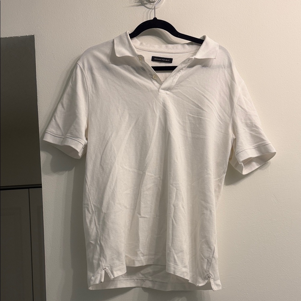 Banana Republic Classic White Polo Shirt